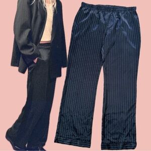Jacob Satin Pinstripe Trousers – Luxe & Timeless